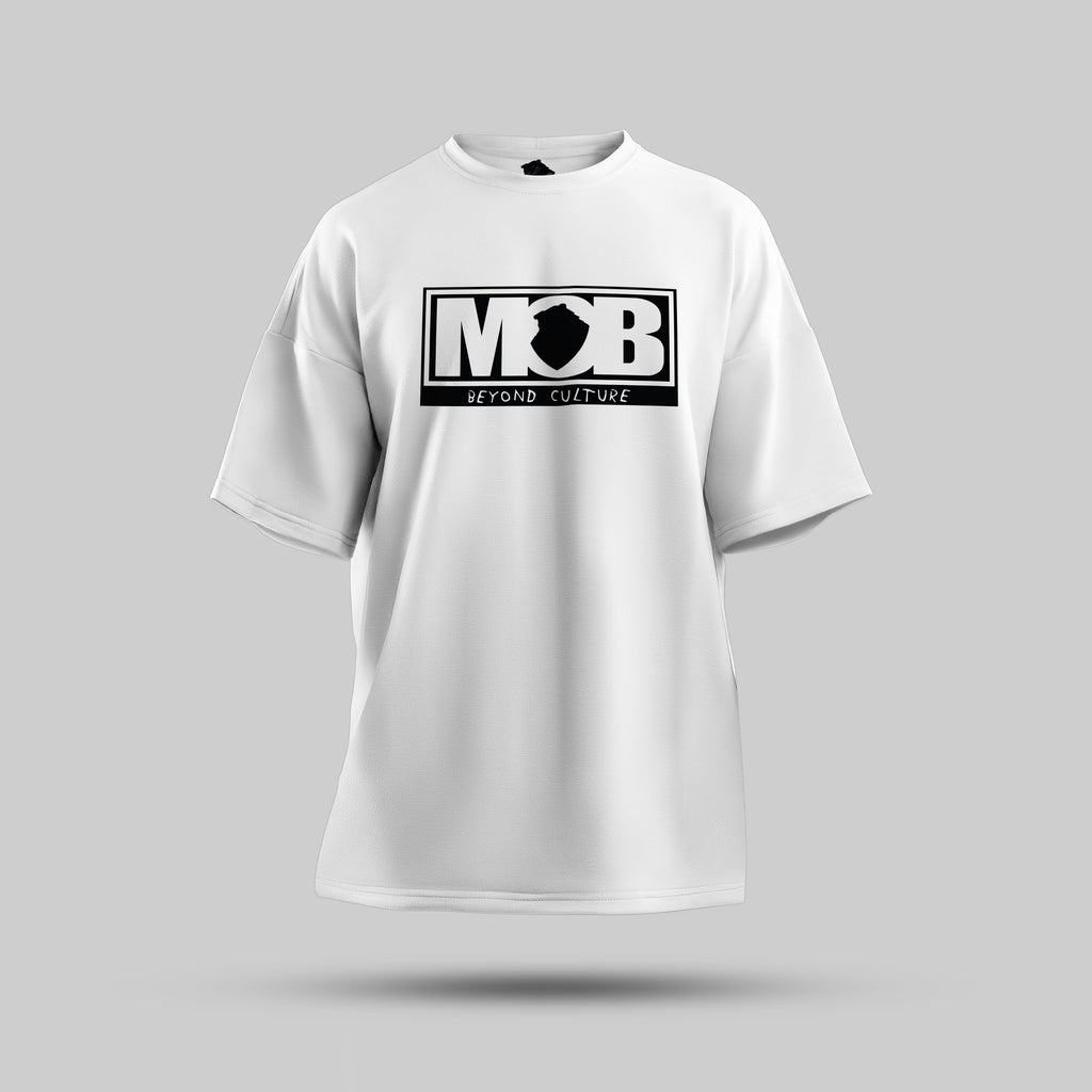M.O.B Beyond Culture Baskılı Beyaz T-Shirt